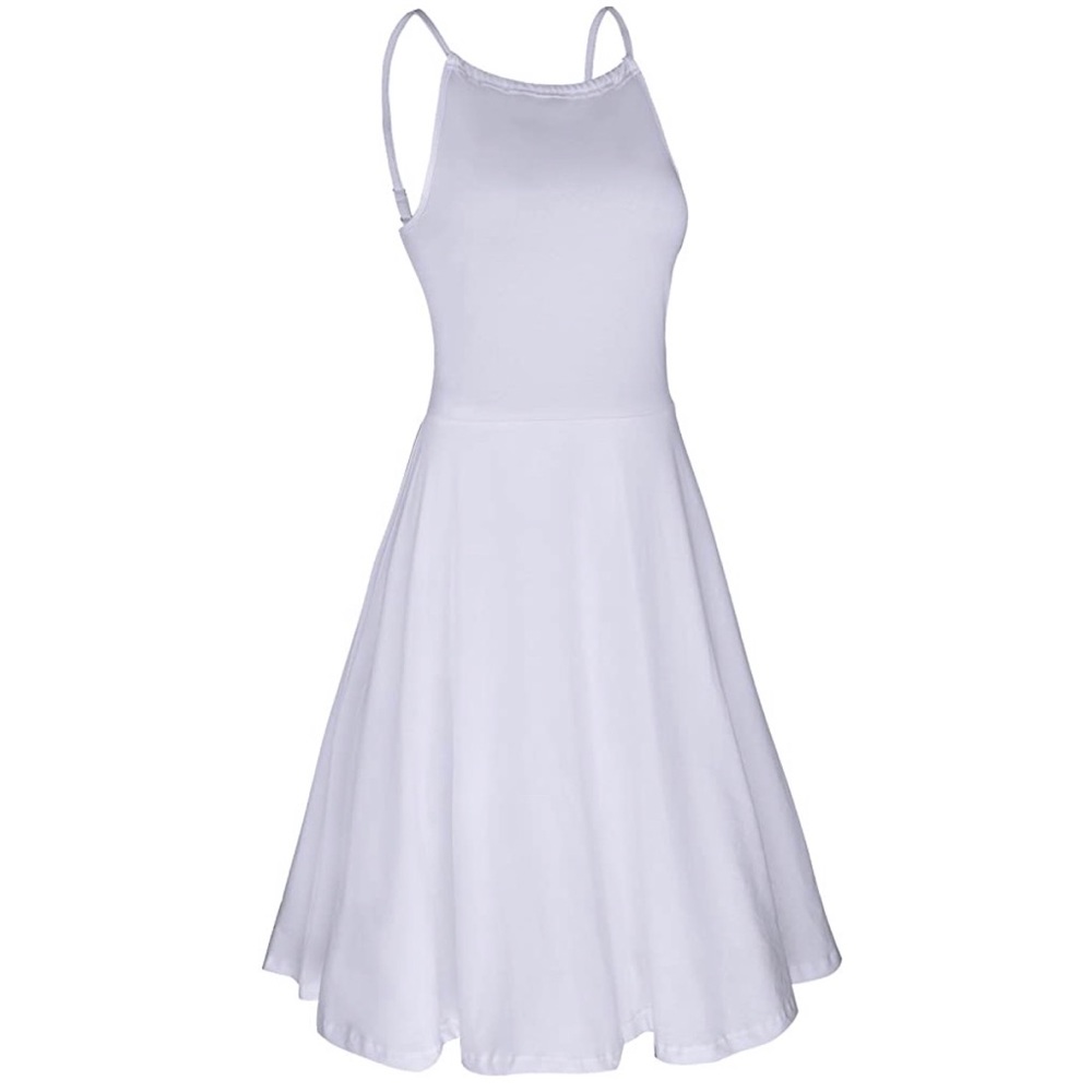 Spaghetti Strap White Dress
